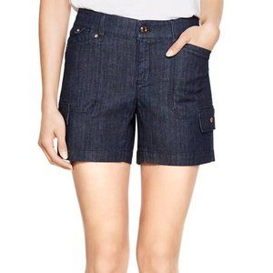 White House Black Market Medium Wash Trouser Jean Denim Shorts Women Size 4